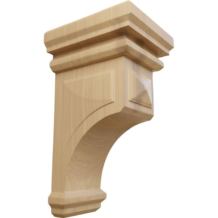 Ekena Millwork 6"W x 6 3/4"D x 12"H Large Woodruff Wood Corbel, Cherry CORW06X06X12WFCH